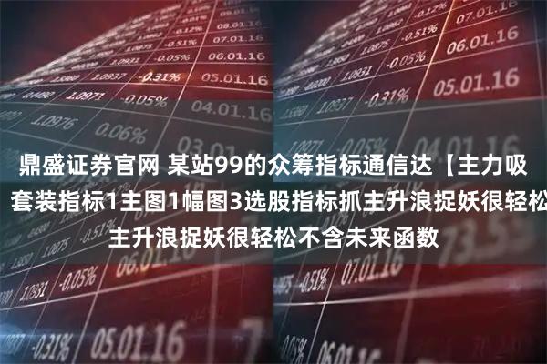 鼎盛证券官网 某站99的众筹指标通信达【主力吸筹+主力控盘】套装指标1主图1幅图3选股指标抓主升浪捉妖很轻松不含未来函数